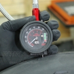 BIKESERVICE 바이크서비스 오토바이 타이어 공기압 측정기 (나사산 깊이 측정가능) 공기압 측정게이지 BS80086